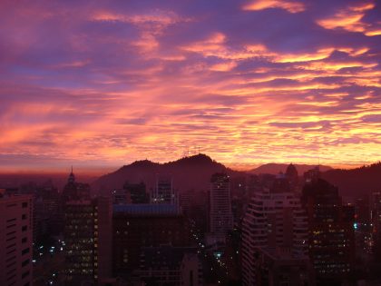 Sunset viewed from the previous SCO building